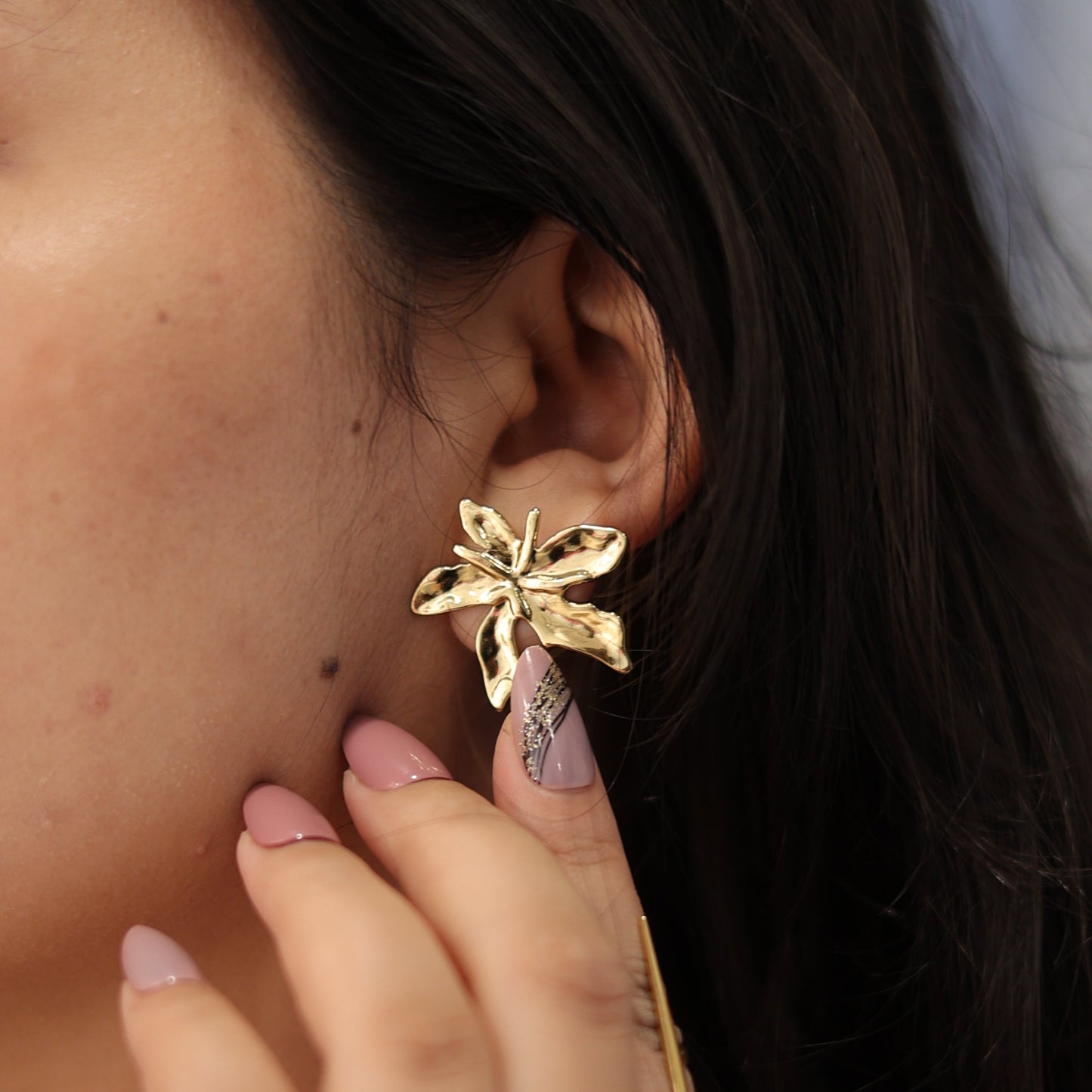Golden Bloom Earing